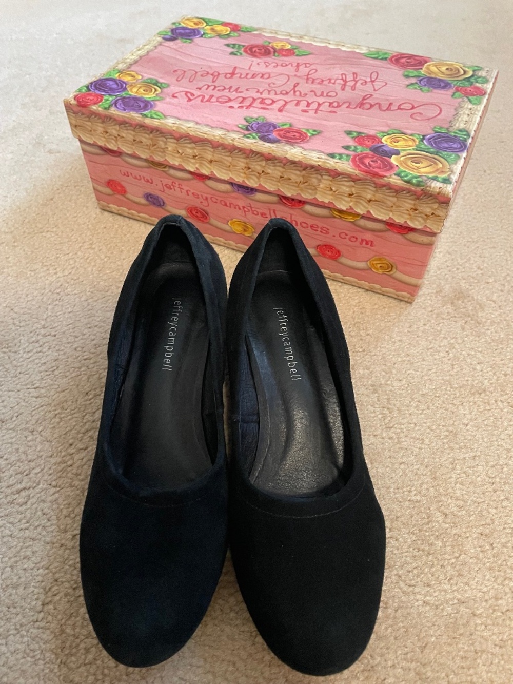 Jeffrey Campbell Bitsie Black Suede Pumps - Size 6.5